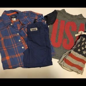 2 summer baby boy outfits Sz 2t